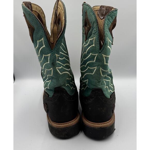 Justin Original Work Western Cowboy Boots Mens 11EE WK4972 Square Steel Toe - Picture 4 of 7